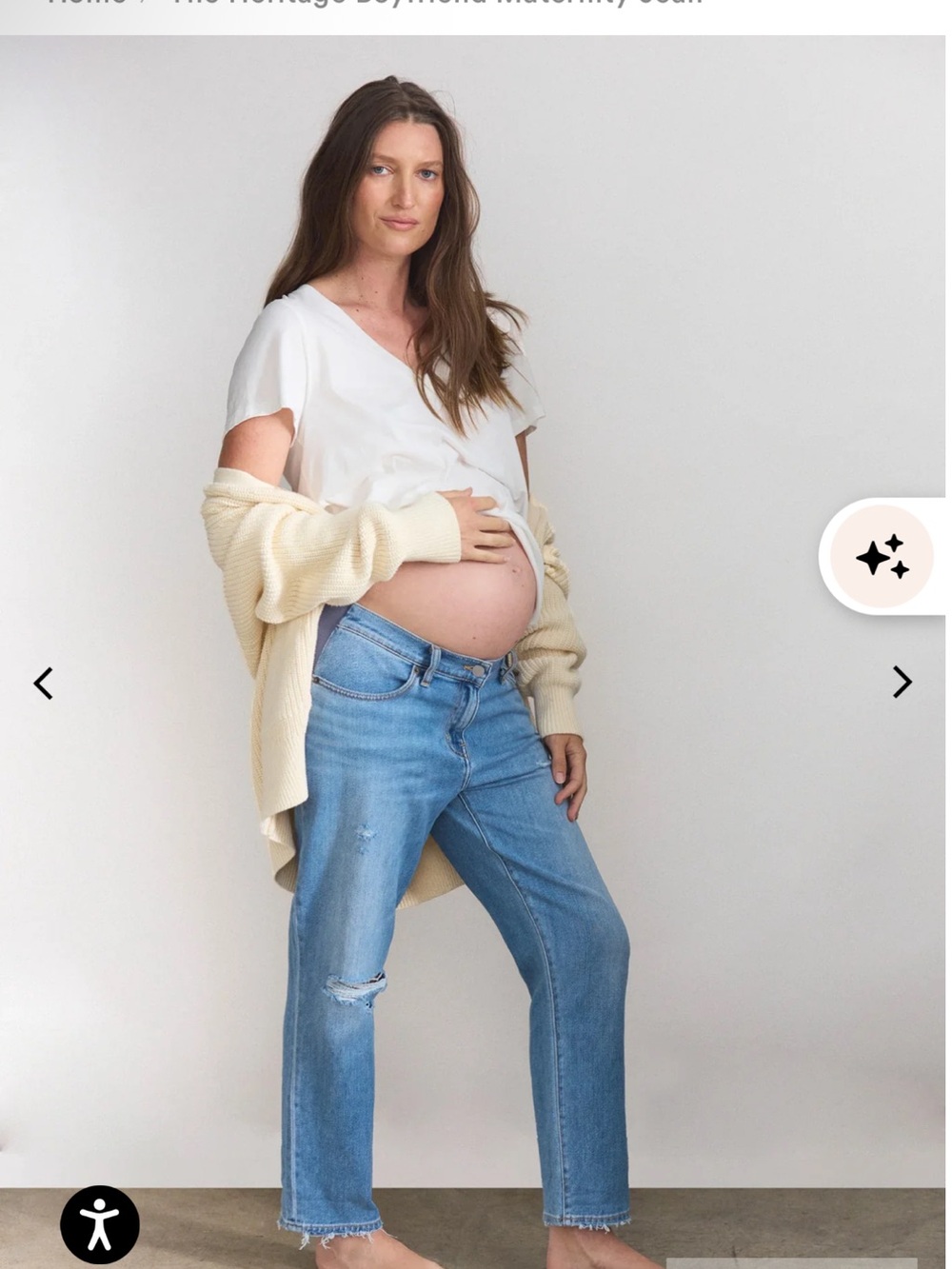 HATCH boyfriend maternity jean NWOT size 34